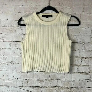 Proenza Schouler Women's XS Cream Sleeveless Sweater Tank Top 100% Wool Extra Sm